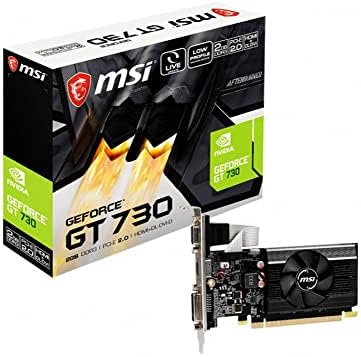 MSI GeForce GT 730 N730K-2GD3/LP Gaming Graphics Card - 2GB DDR3, 902 MHz, PCI Express 2.0, 64-bit, DL-DVI-D/HDMI/D-SUB