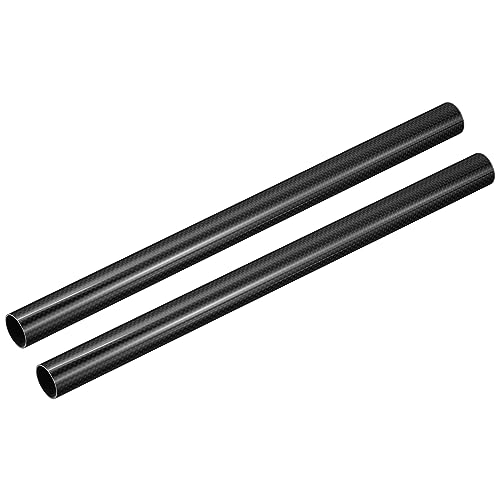 Image of sourcing map Carbon Fiber Tubes, 500mm x 32mm x 30mm 3K Hollow Carbon Wrapped Tubing Round Plain Weave Glossy Surface for Quadcopter Pack of 2