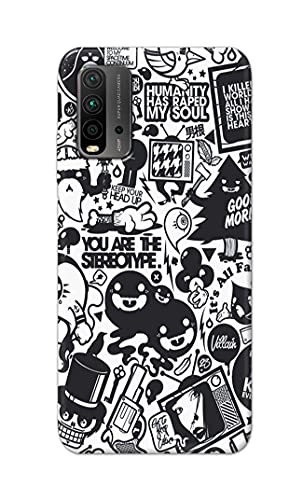 Image of Printed Hard Back Cover Case for Mi Redmi 9 Power Back Cover (Mixed Cartoon) -203