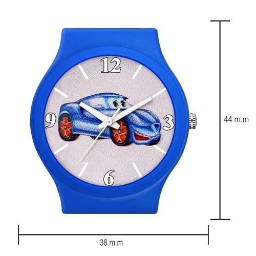 Image of Acnos Character Kid's Happy Colorful Water-Resistant Durable Watch for Boys Kids Boy with Fun Designs Adjustable Strap Positive Messages Watch for Kids