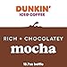 Dunkin' Mocha Iced Coffee Bottle, 13.7 fl oz, 12 Pack