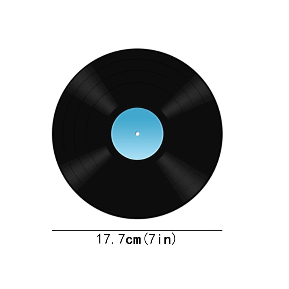 8 Stück Vinyl Schallplatte Retro, Schallplatten Dekoration, Rollmusik Partydekoration Schallplatte, Schallplatten Dekoration Wand, zur Dekoration von Bars, Cafés, Party (Zufällige 8 Arten)