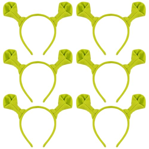 MIRJXB Ogre Ears Outfit Green Ears Dress-up for Costume Parties Halloween Theater Performances Dress-Up Parties 6-Pack Monster Ogre Ear for Adults
