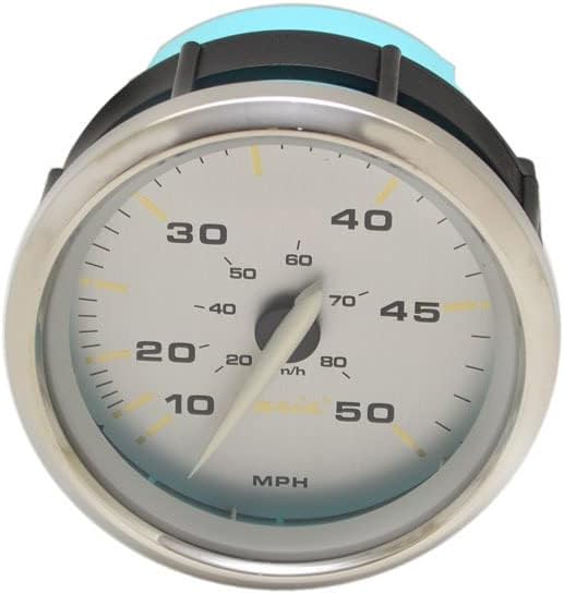 Faria Boat Speedometer Gauge SE9985A | Kronos Silver 50 MPH 3 1/4 Inch