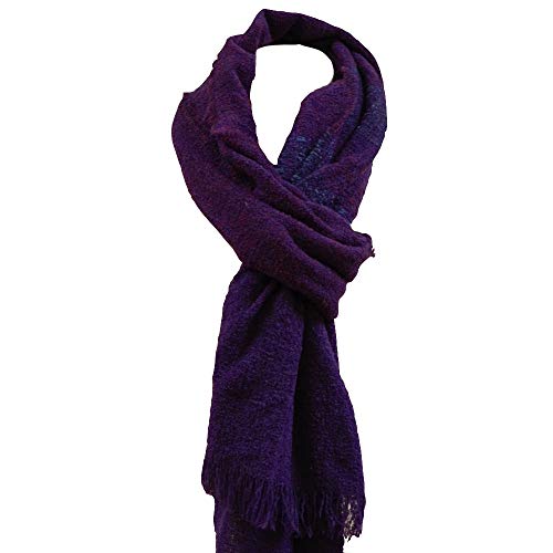 Kerry Woollen Mills Celtic Stole Long Scarf 90" Long Irish Wool PURPLE VIOLET WINE
