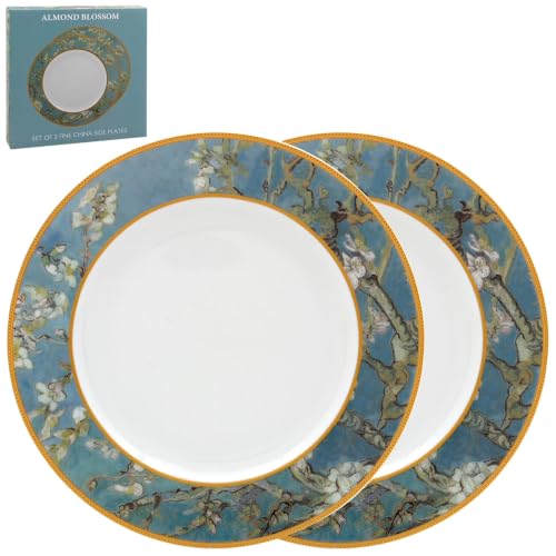 Image of The Leonardo Collection Set 2 Side Plates - Van Gogh's Almond Blossom