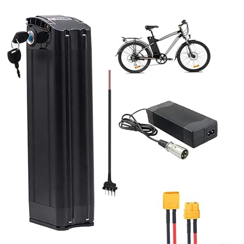 JHKJ Batería de Iones de Litio para Bicicleta eléctrica de 48 V, 10 Ah, 15 Ah y 20 Ah, batería de Bicicleta Plegable de 36 V, 10 Ah, 15 Ah y 20 Ah con Cargador de 1000 W.,4pin,48V 12.5Ah