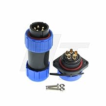 HangTon HE21 5 Pin Connector Power Mechanical Industrial Equipment Aviation Waterproof IP68 Female Male Plug Socket 5 Set
