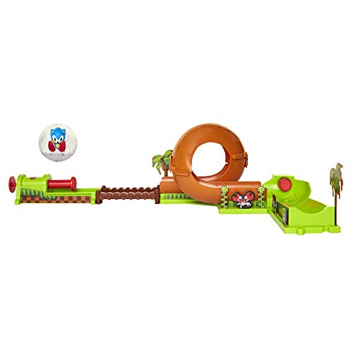 Sonic The Hedgehog Pinball Green Hill Zone , Track Play Set, 9 Piece, with Looping Action & Automatic Bumper Exclusive Sonic Sphere Included, for Ages 3+ by Sonic The Hedgehog - Image 2