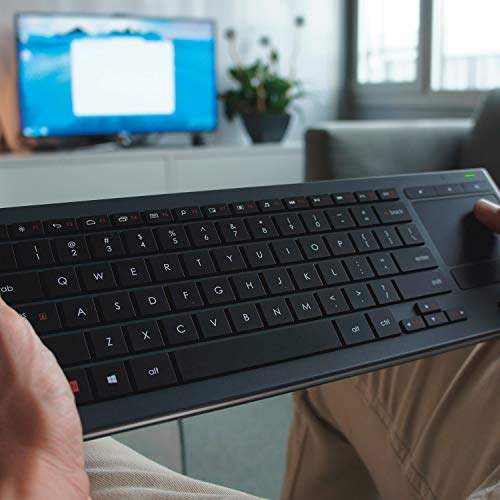 Image of Logitech K830 Illuminated Living-Room Keyboard with Built-in Touchpad - Easy-access Media Keys and Shortcut Keys for Windows or Android