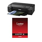 Canon PIXMA Pro 200 Professional 13' Wireless Inkjet Photo Printer - With Canon LU-101 Pro Luster Photo Paper (8.5x11'), 50 Sheets