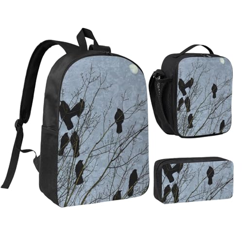 Sac à dos corbeau noir EdWal idéal pour le collège et les sorties