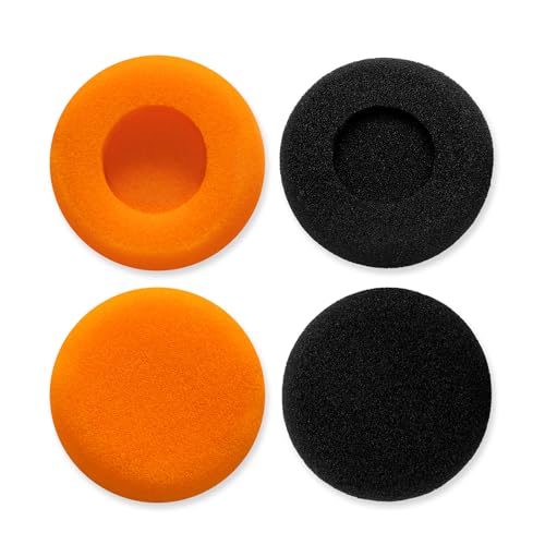 4 unidades de almohadillas de repuesto para auriculares AIAIAI Tracks, 2 negras + 2 naranjas, cubierta de espuma gruesa y suave miniatura 1