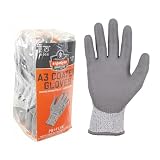 Ergodyne ProFlex 7030 Cut Resistant Work Gloves, ANSI A3, PU Coated Palms for Flexible No Slip Grip, Abrasion Resistant, 13g, 12-Pairs
