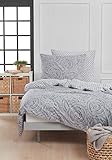 MODERNE WENDEBETTWÄSCHE 135 x 200cm 100% Baumwolle: Für ein zeitloses Ambiente im Schlafzimmer sorgt die Bettwäsche in 80% Baumwolle 20% Polyester Für viel Schlafkomfort sorgt die Bettwäsche aus Baumwolle. Die Garnitur besteht aus reiner Baumwolle. Das Material ist hautfreundlich mit einer glatten Oberfläche.