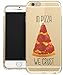 IPhone 6 Clear Case Funny Pizza Quote Meme Pizza Love Girls Teens Teen Girls UNIQUE Designer CLEAR Transparent Gloss Candy TPU Flexible Slim Case Cover Skin for Apple iPhone 6 4.7 inch