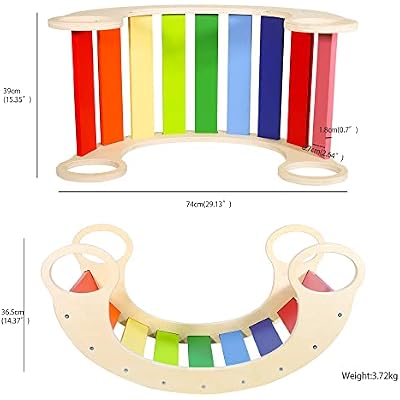 Waldorf Wooden Rocking Play (Rainbow)