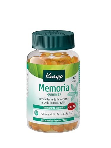 Kneipp Memoria Gummies, Vitaminas para Mejorar la Concentración y el Rendimiento, Ideal para el...