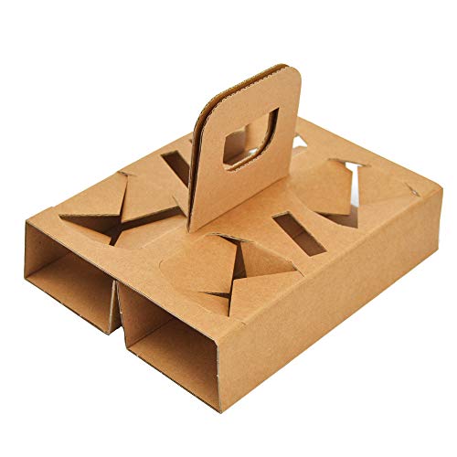 SDG PZ 300 Cestino in Carta Avana Porta Bicchieri 4 Fori per Caffe' da ASPORTO Coffee Cup Holder