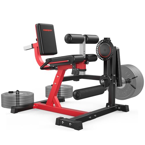 FEIERDUN 4-in-1 Adjustable Leg Extension Curl Machine - 700lbs Capacity Leg Extension Machine for Lower Body Workouts - Adjustable Leg Curl Machine, H