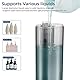 modunful Shampoo Conditioner Dispenser, Shower Dispenser Drill-Free Shampoo Dispenser für Dusche Wandmontierter Badezimmer Shampoo Conditioner Duschgel Dispenser, 1 Kammern 300ml, Silber