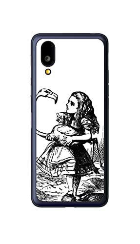 ClearView(クリアビュー) シャープ BASIO active用 背面 保護 フィルム 名画プリント ジョン・テニエル ( John Tenniel) フラミンゴでクロッケーをする場面
