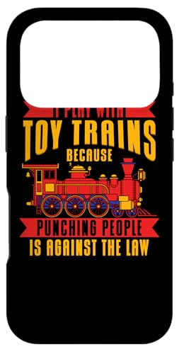 I Play With Toy Trains-�@�֎Ԗ͌^ �S����� �X�}�z�P�[�X iPhone 17 Pro �p