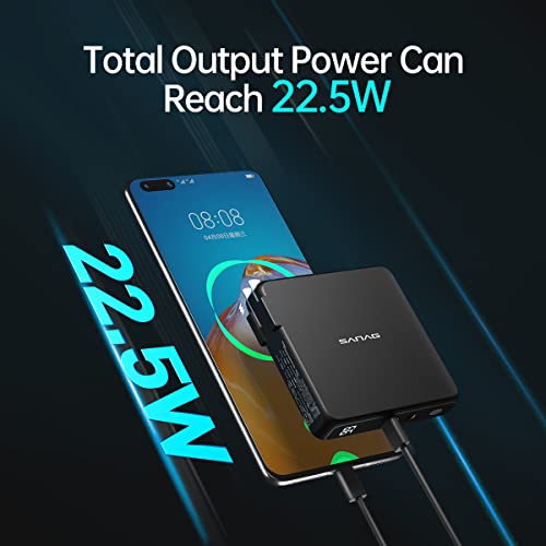 Sanag Portable Charger Power Bank Fast Charging Wireless Usb C Wall Charger 10000 Mah For Cell Phones Powerbank With 4 Outputs 2 Inputs Led Display Built-In Wall Plug And Cables #TOP4