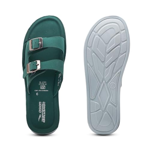 Image of ASIAN PL-908 Cushion Slippers for Women | Stylish Double Buckle Slip-Ons | Soft Air Cushion Comfortable Footbed | Lightweight Daily Wear Casual Flats for Indoor Outdoor Use