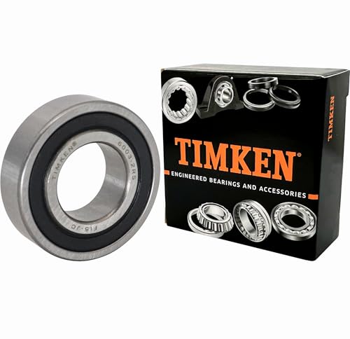 2PACK TIMKEN 6003-2RS Double Rubber Seal Bearings 17x35x10mm, Pre-Lubricated and