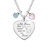 collier pendentif mayotte 【COLLIERS EXQUIS】 Colliers de charme exquis pour femme, mari, petite amie, petit ami et âme sœur - symbolisant l’amour, l’appréciation et l’encouragement.