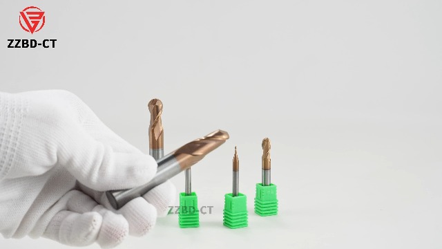 Image of Carbide Ball Nose End Mills-2 Flute TISIN Coated,for Milling Alloy Steels, Hardened Steel, Metal etc.1 Pcs R2x50mm