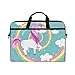 Produktbild Ahomy 13,3-14 Zoll Laptop Tasche Einhorn Regenbogen Multifunktional Stoff Wasserdicht Laptop Tasche Aktentasche mit Schultergurt