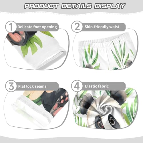 Bolaz Toddler Girls Leggings Printed Yoga Pants Leggings Panda and Plant for Kids3