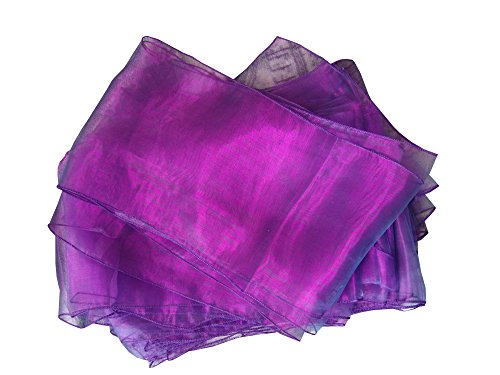 Organza Chair Sashes Wider Fuller Cover Party Decoration (Purple, 10Pcs)
