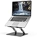 Nayka Adjustable Laptop Stand for Desk, Metal Foldable Laptop Riser, Portable Laptop Holder Desktop Book Stands, Ventilated Cooling Computer Notebook Stand Compatible with 10-15.6” Laptops
