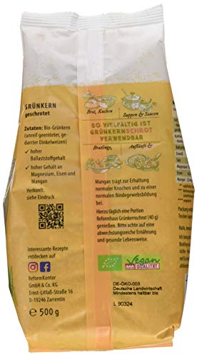 Reformhaus Grünkernschrot, grob, bio, 6er Pack (6 x 500 g)