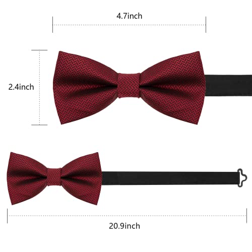 Hbselect Bow Ties For Men, Pre-Tied Adjustable Bowties Men's Bow Ties Many Colors Option In Bulk #TOP4