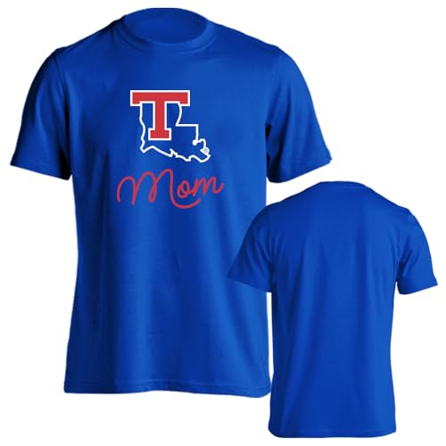 Sport Your Gear Louisiana Tech Bulldogs Mom Short Sleeve T-Shirt (Royal, Large)