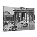 Vintage Poster. Black And White Photo. 1936 Summer Olympics. Adolf Hitler Traveled in A Motorcade Th