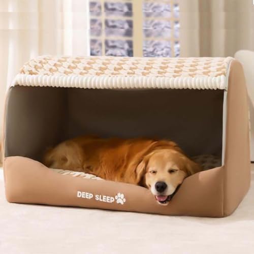 Extra Large Orthopedic Dog Bed - Calming Cave Tent for Small, Medium, Large Dogs, Anti-Anxiety Washable Cushion, Cozy Roofed Pet House, Jumbo Sofa Design