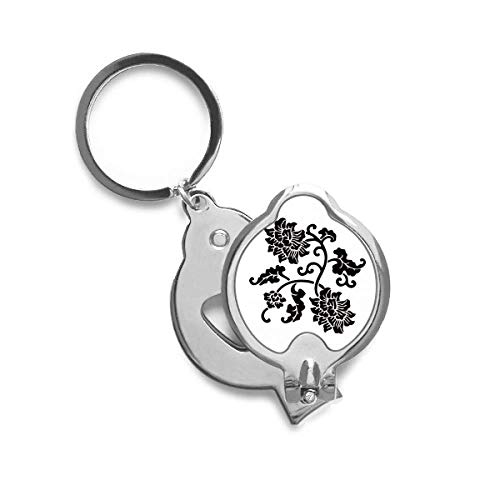 Ongle coupe-ongles silhouette fleurs noir idéal pour votre trousse de toilette voyage