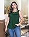 Ahlaray Women's Summer Tunic Tank Tops Sleeveless Loose Solid Lace Shirt Tops, Dark Green, Medium