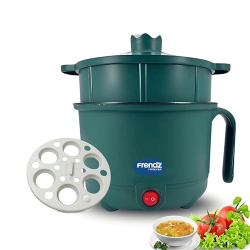 Image of MISCIBLE 1.5L Electric Multi-Function Food Warmer with Egg Tray & Steamer, Portable Mini Heating Kettle, 600W Travel Meal Maker with Auto Shut-Off & Boil Dry Protection for Soup, Noodles & Baby Food