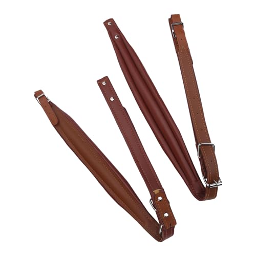 BAFOVY Accordion Harness Straps, Adjustable Accordion Shoulder Belts for 16-120 Bass, Soft PU Leather Shoulder Straps with Comfortable Padding and Adjustable Length, (Coffee)