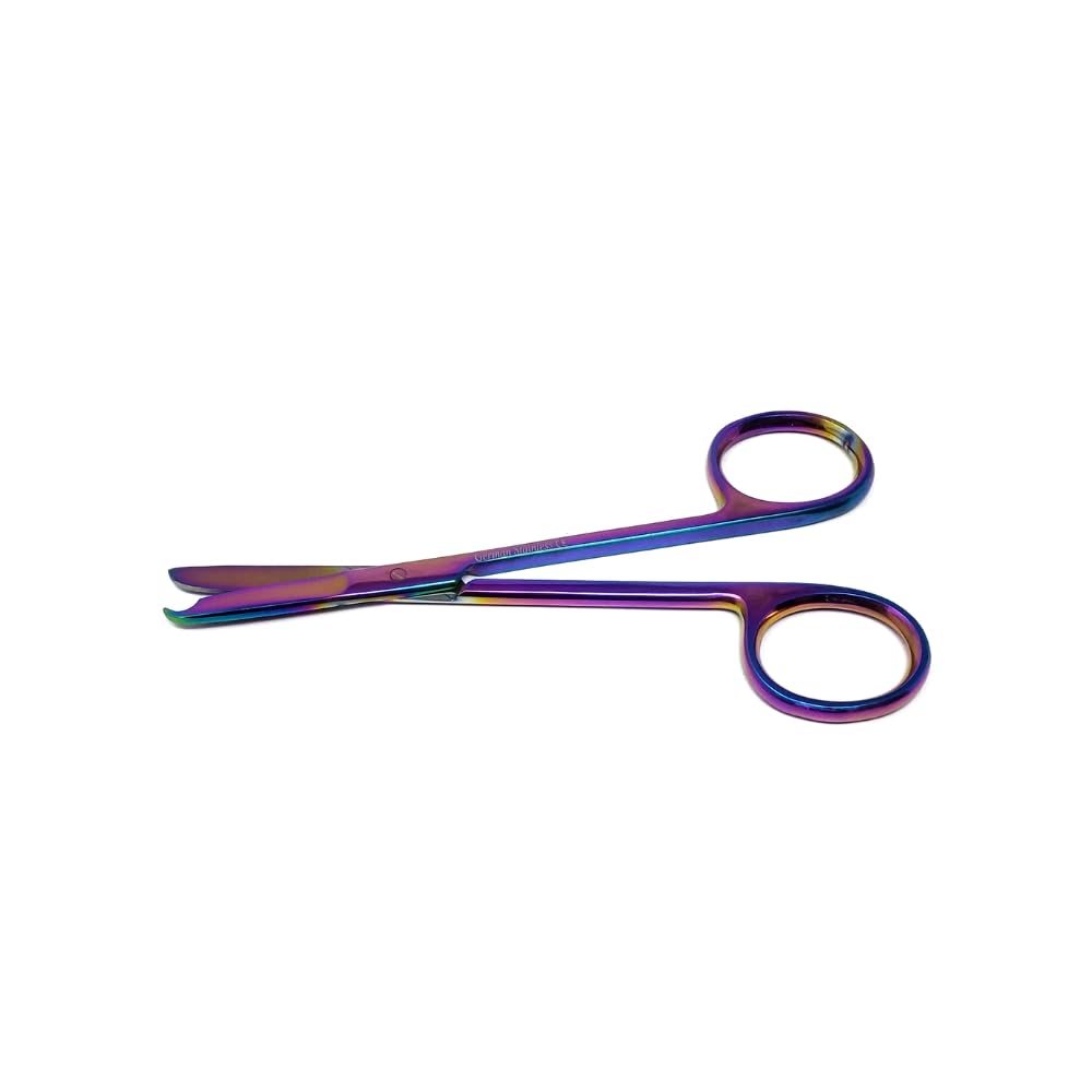 Littauer Spencer Stitch Scissors With Crescent Delicate Hook Blade Stainless Steel Multi-function Lightweight Shears to Use For Cutting, Trimming, Make Precision Slices (Multicolor - 4.5