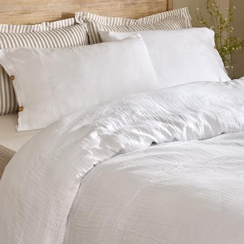 Jeu de housse de couette de qualité supérieure en coton blanc - 3