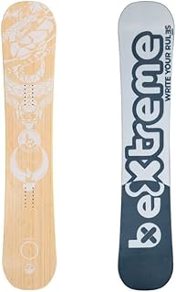BEXTREME Vocatus Snowboard 151 cm Freeride Freestyle Camber Traditional Carving Ecological Bamboo and Wood Snow for Men and Women, Burton Salomon Gnu Libtech Jones
