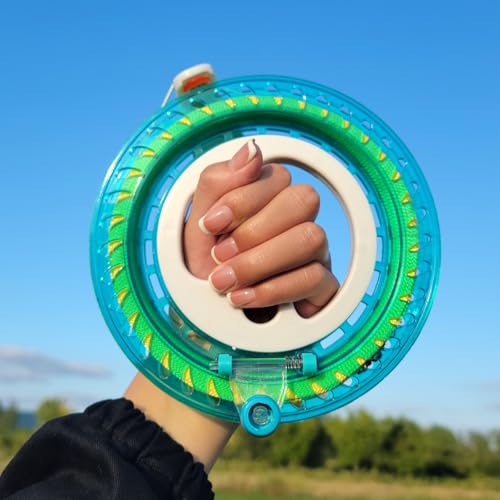 Simxkai Kite String Reel, String Spool, Line Winder, Come with Lock (Blue, 7.2in with 650ft)