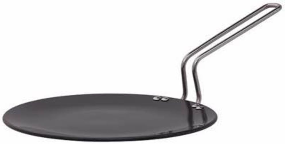 Hawkins Futura Hard Anodised Roti Tava 26cm, 4.88mm Thick Induction Compatible (Black)